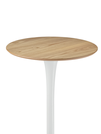 Барный стол Tulip style белый каркас столешница бук