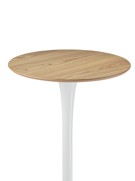 Барный стол Tulip style белый каркас столешница бук