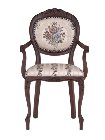 Кресло С-16 тон 317 темно-коричневый, патина черная