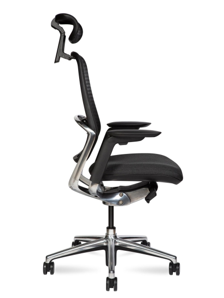 Кресло офисное Hertz черный, ткань и металл, мягкое сиденье, с подлокотниками