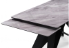 Стол стеклянный Блэкберн 140(200)х80 кристл серый мрамор, черный
