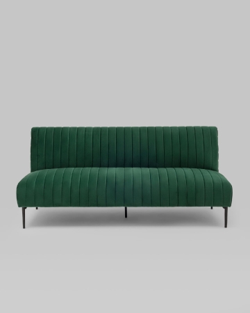 Диван прямой Дрезден велюр зеленый