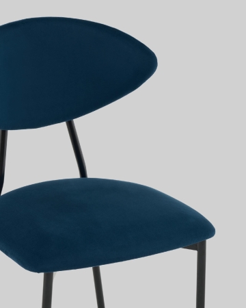 Стул обеденный Квинси велюр синий