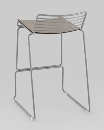 Стул полубарный Danny серый с подушкой