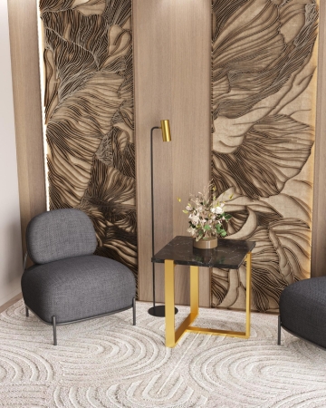 Кресло Стоун рогожка темно-серый