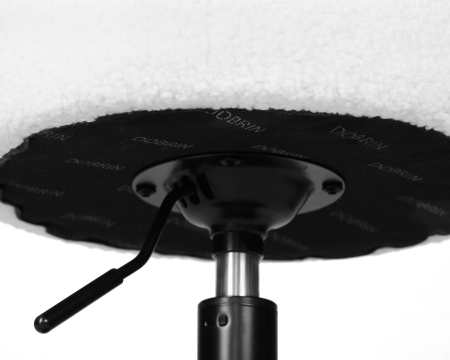 Пуф DANNY BLACK белый букле (13)