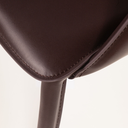 Стул с подлокотниками GIO кожа коричневый