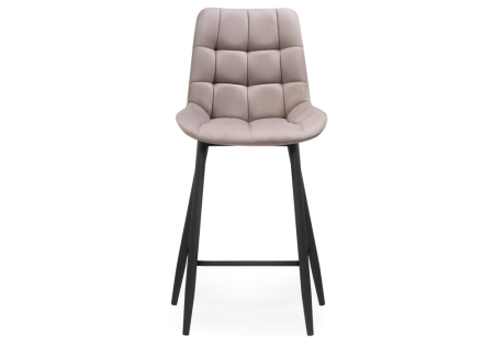 Полубарный стул Алст велюр латте, черный