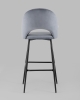 Стул барный Меган велюр серый