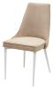 Стул NEPAL-P бежевый #5 велюр, белый каркас