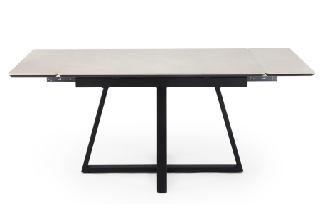 Керамический стол Памелла 120(180)х80 carmen light grey, черный