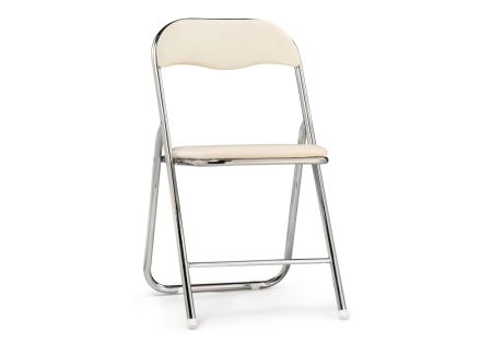 Стул Fold 1 складной бежевый, хром