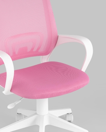 Кресло офисное ST-BASIC-W TopChairs розовый крестовина пластик белый