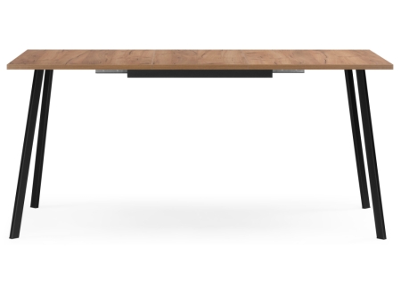 Стол деревянный Кортни 117 (157) x 77 дуб крафт золотой, черный матовый