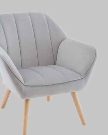 Кресло Руди серебристый