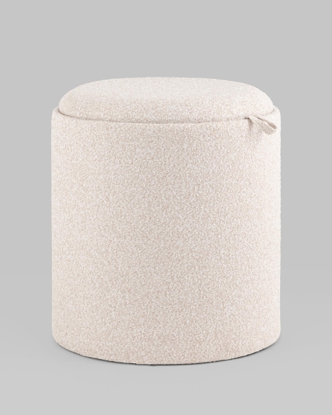 Пуф-столик с ящиком Хюгге XS букле бежевый