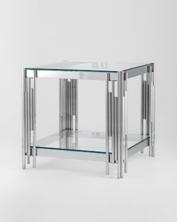 Журнальный столик 55*55 ГЭТСБИ серебро