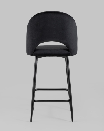 Стул полубарный Меган велюр черный Стул полубарный Меган велюр черный