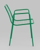Стул с подлокотниками Дели металл зеленый