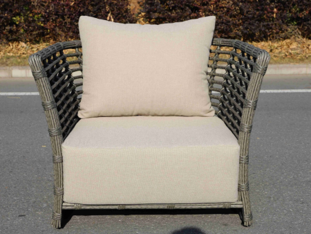 "Валенсия" кресло из искусственного ротанга, серый