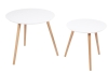 Стол журнальный "Омега 2" белый, натуральный, без шпона