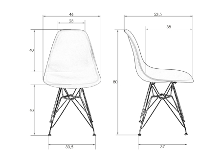 Набор 4 шт Стул обеденный DSR, ножки хром бежевый (GR-03)