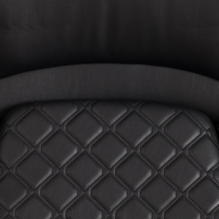 Кресло Atlant черный, экокожа и металл и пластик, мягкое сиденье, с подлокотниками