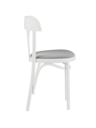 Стул Астра с мягким сиденьем белая эмаль, ткань RS15
