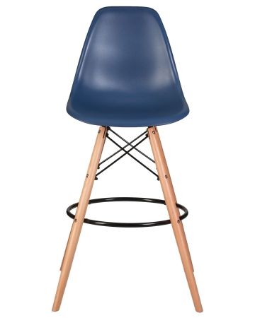 Стул барный DSW BAR ножки светлый бук темно-синий BE-12