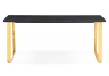 Керамический стол Селена 2 180х90 черный мрамор, золото