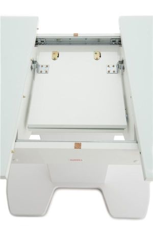 Стол "Корсика 110 " 110/141,5 х 70 стекло матовое белое, пленка белая матовая