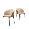 Стул ДЕНИ велюр velutto 05 бежевый, черный каркас