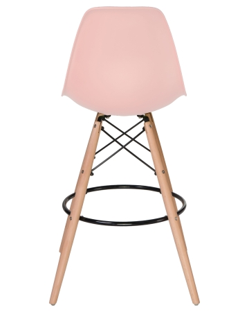 Стул барный DSW BAR ножки светлый бук сиденья светло-розовый PK-02