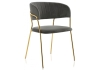 Стул на металлокаркасе Kamelia темно-серый, золотой