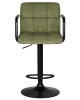 Стул барный KRUGER ARM BLACK зеленый вельвет