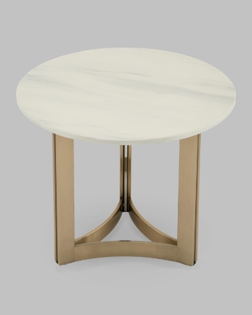 Журнальный столик Кассия 60*60 см светлая керамика