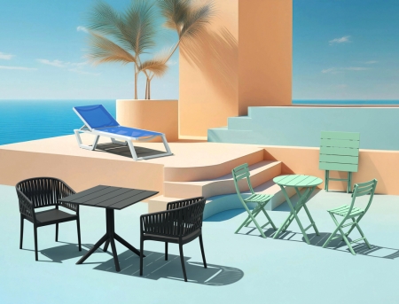 Стол пластиковый Siesta Contract Paris Table 80 черный