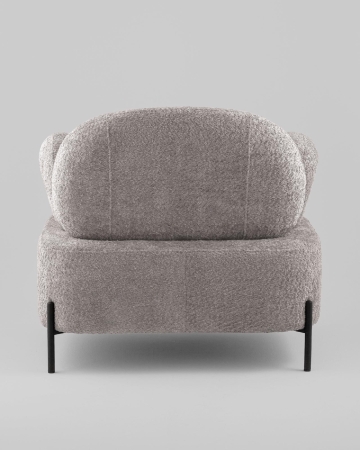 Кресло Кэнди ткань букле светло-серый