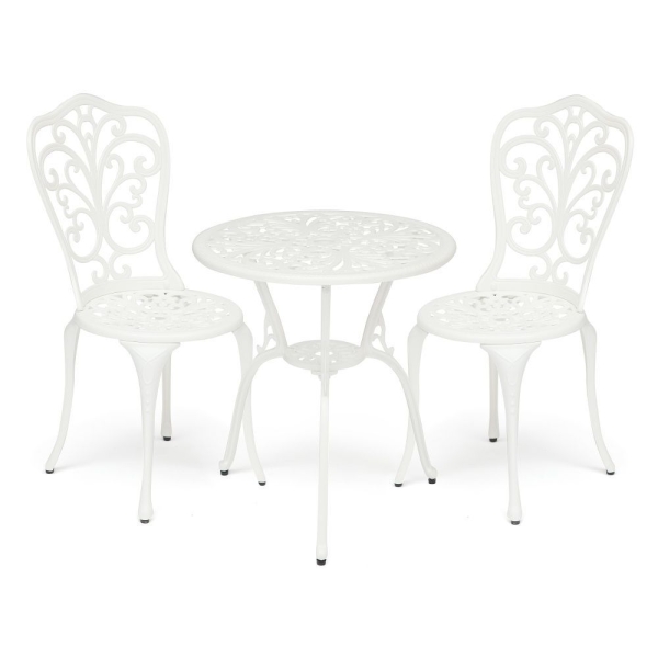 Комплект Secret De Maison Romance (стол +2 стула)алюминиевый сплав, D60/H67, 53х41х89см, butter white