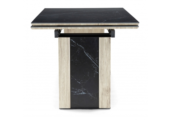 Керамический стол Бернардо 180x90 черный мрамор, дуб монтана