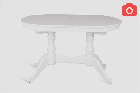 Стол обеденный Овальный-1300 слоновая кость 9001