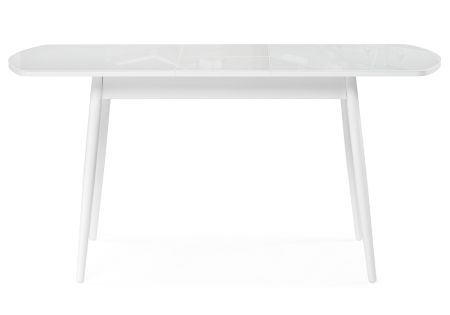 Стеклянный стол Бейкер 120(152)х70х75 белый