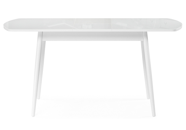 Стеклянный стол Бейкер 120(152)х70х75 белый