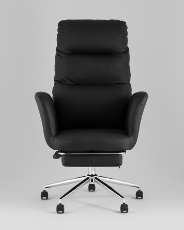 Кресло руководителя TopChairs Solid NC с оттоманкой черный