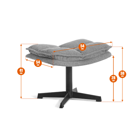 Кресло лаунж Reflex/Рефлекс с пуфом бежевый