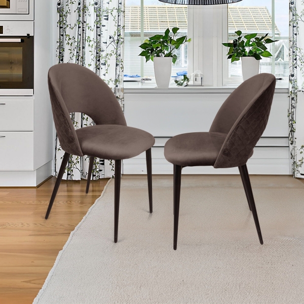 Стул Max ромб, бархат антрацит