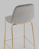 Стул барный Валенсия SN велюр серый золотые ножки 2 шт.