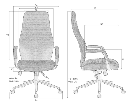 Офисное кресло для руководителей LOKI антрацит (VRH230-01)