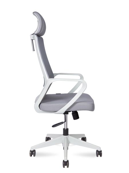 Кресло офисное Pino серый, ткань и пластик, мягкое сиденье, с подлокотниками Кресло офисное Pino серый, ткань и пластик, мягкое сиденье, с подлокотниками