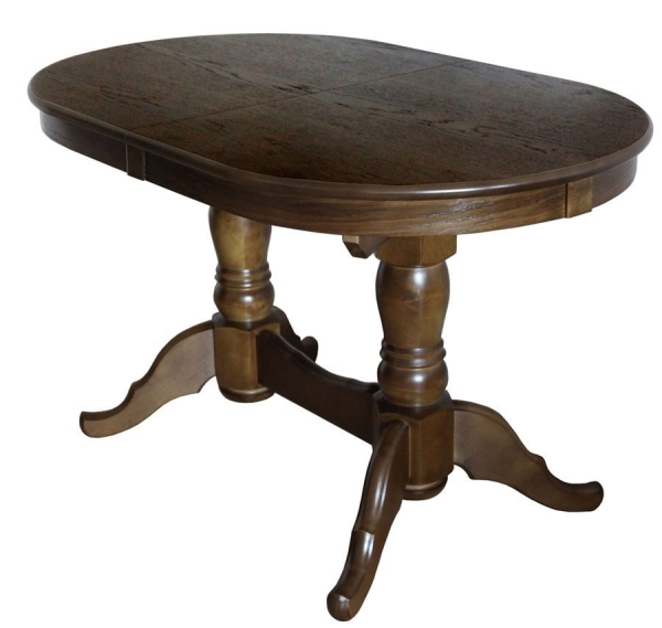 Стол Презент орех темный, массив березы, шпон